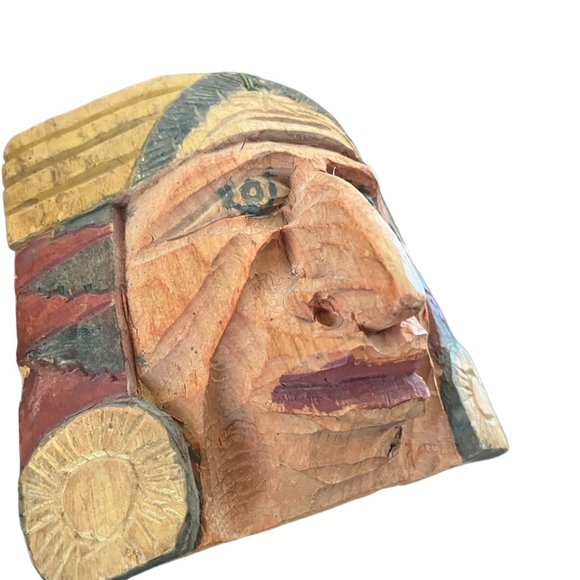 Hand Carved Native mask - Picture 3 of 4